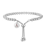 A-Z Letter Bracelet Stainless Steel Charm Beads Jewelry