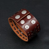Woven Leather Bracelet Men Bangle Jewelry Gift