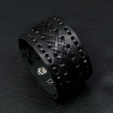 Woven Leather Bracelet Men Bangle Jewelry Gift