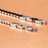 Zircon Stainless Steel Bracelet Crystal Silver Bangle