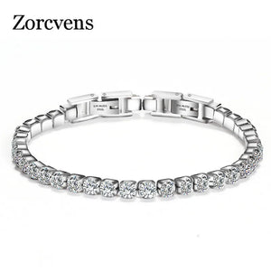 Zircon Stainless Steel Bracelet Crystal Silver Bangle