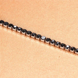Zircon Stainless Steel Bracelet Crystal Silver Bangle