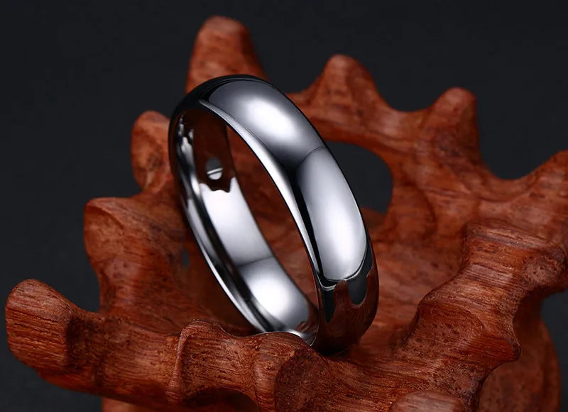 6MM Tungsten Carbide Wedding Ring Silver