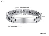 Stainless Steel Magnetic Health Bracelet Charm Bangle