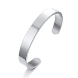 Classic Stainless Steel Bangle Cuff Bracelet Personalized Name Birthday Gift