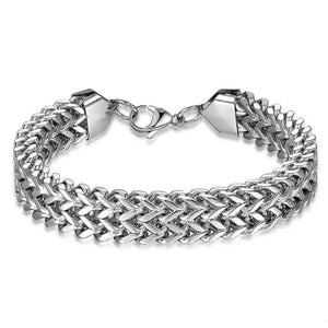 Men's Stainless Steel Double Chain Bracelet