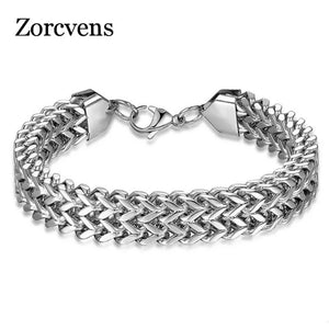 Men's Stainless Steel Double Chain Bracelet
