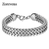 Men's Stainless Steel Double Chain Bracelet