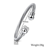 Twisting Line Stainless Steel Bracelets for Women