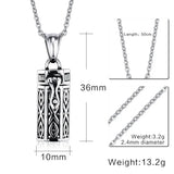 Memorial Cremation Urn Ashes Holder Pendant Necklace Stainless Steel