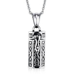 Memorial Cremation Urn Ashes Holder Pendant Necklace Stainless Steel