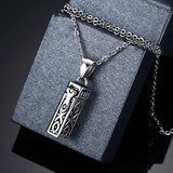 Memorial Cremation Urn Ashes Holder Pendant Necklace Stainless Steel
