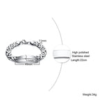 316L Stainless Steel Byzantine Chain Bracelet Bangle 6/8/11mm