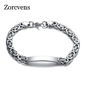 316L Stainless Steel Byzantine Chain Bracelet Bangle 6/8/11mm