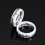 Arrival Ceramic Rings For Women With Letter Wedding Ring