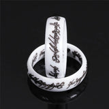 Arrival Ceramic Rings For Women With Letter Wedding Ring