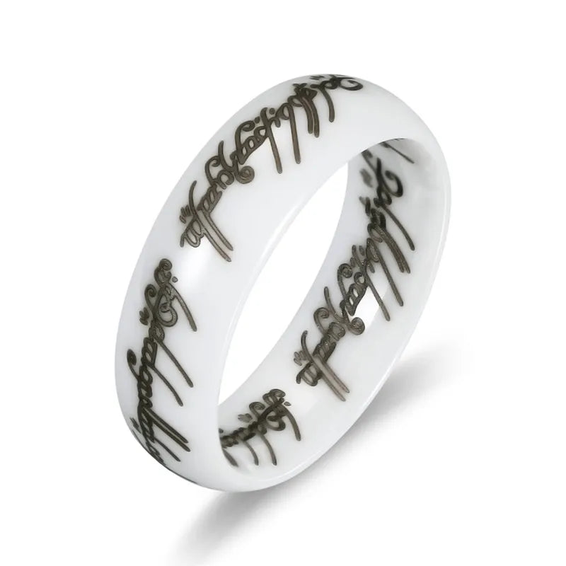 Arrival Ceramic Rings For Women With Letter Wedding Ring