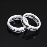 Arrival Ceramic Rings For Women With Letter Wedding Ring