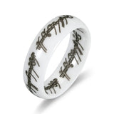 Arrival Ceramic Rings For Women With Letter Wedding Ring