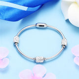 Arrival Crystal Bead Bracelet Rose Snake Chain Wedding Jewelry