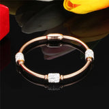 Arrival Crystal Bead Bracelet Rose Snake Chain Wedding Jewelry