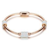 Arrival Crystal Bead Bracelet Rose Snake Chain Wedding Jewelry