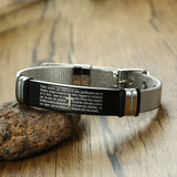 Men's Stainless Steel Lord's Prayer Bracelet