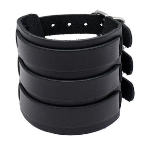 Braided Gothic Punk Vintage Leather Bracelets Metal Bangle Party Jewelry