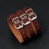 Braided Gothic Punk Vintage Leather Bracelets Metal Bangle Party Jewelry