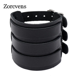 Braided Gothic Punk Vintage Leather Bracelets Metal Bangle Party Jewelry