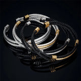 Vintage Silver Stainless Steel Wedding Bracelet for Women