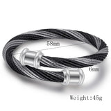 Stainless Steel Spring Bracelet Cuff Bangle for Man Woman