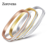 2 Row Cubic Zirconia Bracelet Stainless Steel for Women