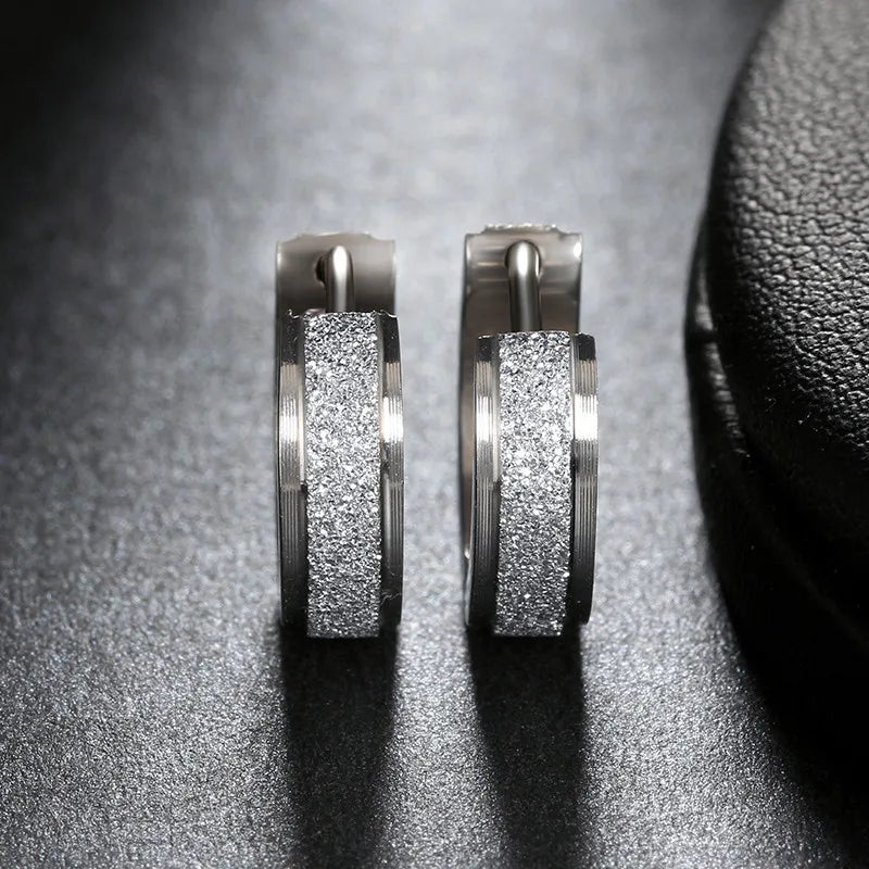 Punk Rock Stainless Steel Small Hoop Earrings Wedding Party Jewelry