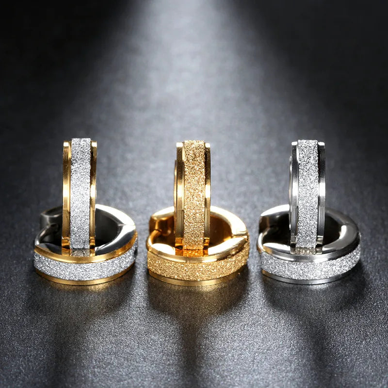 Punk Rock Stainless Steel Small Hoop Earrings Wedding Party Jewelry