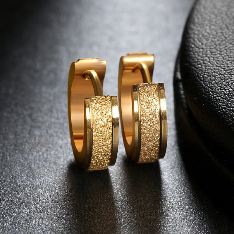 Punk Rock Stainless Steel Small Hoop Earrings Wedding Party Jewelry