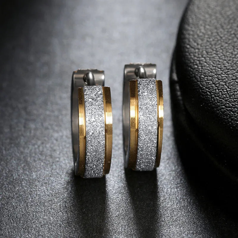 Punk Rock Stainless Steel Small Hoop Earrings Wedding Party Jewelry