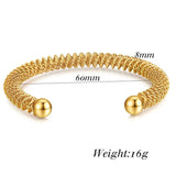 Stacked Twist Bracelet Open Bangle Stainless Steel Band Wedding Jewelry