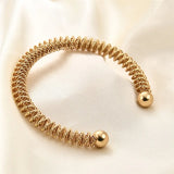 Stacked Twist Bracelet Open Bangle Stainless Steel Band Wedding Jewelry