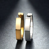 Stainless Steel Women Earrings 4mm Round Circle Brincos Hoop Jewelry