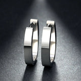 Stainless Steel Women Earrings 4mm Round Circle Brincos Hoop Jewelry