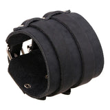 Vintage Leather Wristband Bracelets Wide Cuff Charm Bracelets