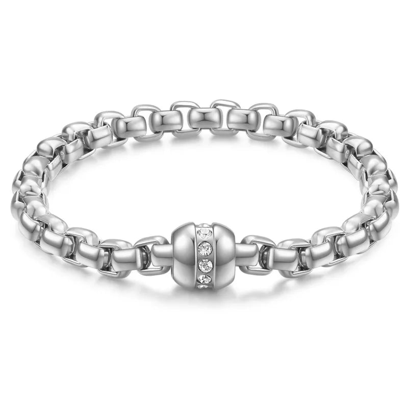 Vintage Zircon Bracelet Stainless Steel for Women