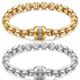 Vintage Zircon Bracelet Stainless Steel for Women