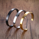 8mm Stainless Steel Bracelet Bangle Men Silver/Gold/Black/Rose