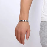 8mm Stainless Steel Bracelet Bangle Men Silver/Gold/Black/Rose