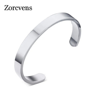 8mm Stainless Steel Bracelet Bangle Men Silver/Gold/Black/Rose