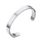 8mm Stainless Steel Bracelet Bangle Men Silver/Gold/Black/Rose