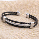 Colorful Titanium Steel Bracelet Stretch Stainless Steel Cable Bangles