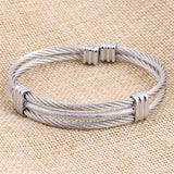Colorful Titanium Steel Bracelet Stretch Stainless Steel Cable Bangles